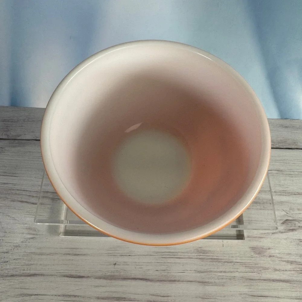 Pyrex Mixing Bowl 401 750ml Orange Autumn Harvest Wheat Vintage MCM Kitchenware